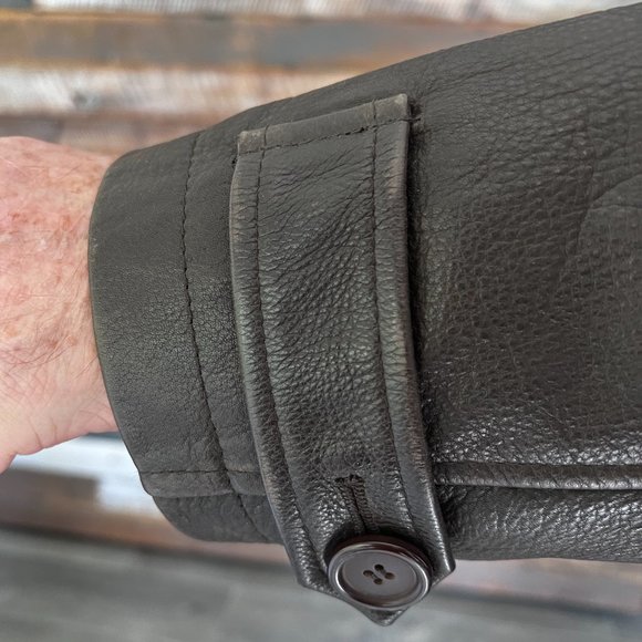 Men's leather jacket with fur lining size L - Picture 8 of 16